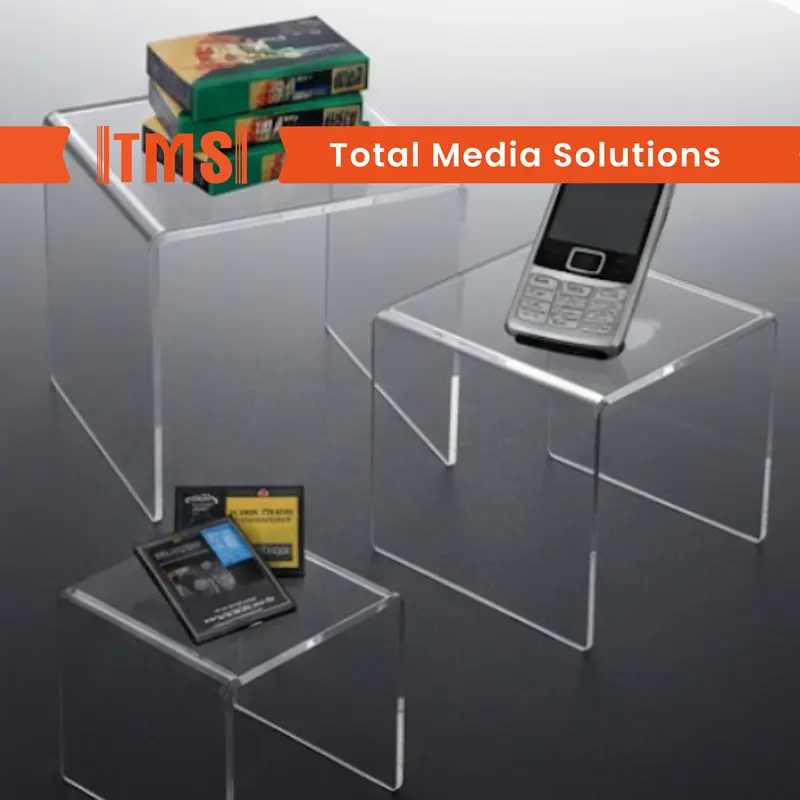 Clear Acrylic Shop Window Risers